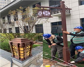 西安小區庭院燈、柱頭燈項目案例  陜西蘭光路燈廠產品